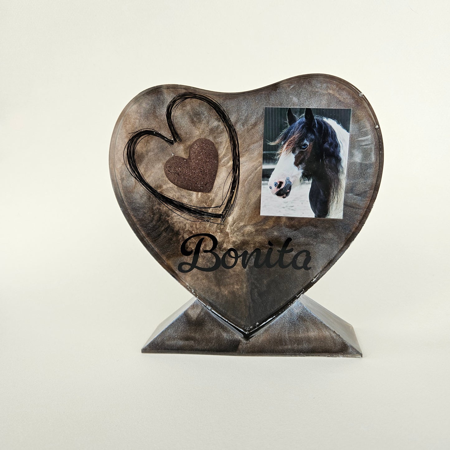 Epoxy Herinneringshart staand maat L